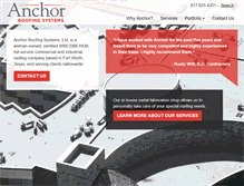 Tablet Screenshot of anchor-roofs.com